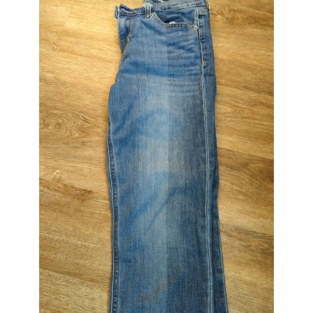 Old Navy blue jeans Boyfriend straight denim Women 4 tall mid rise ankle 2 tone
